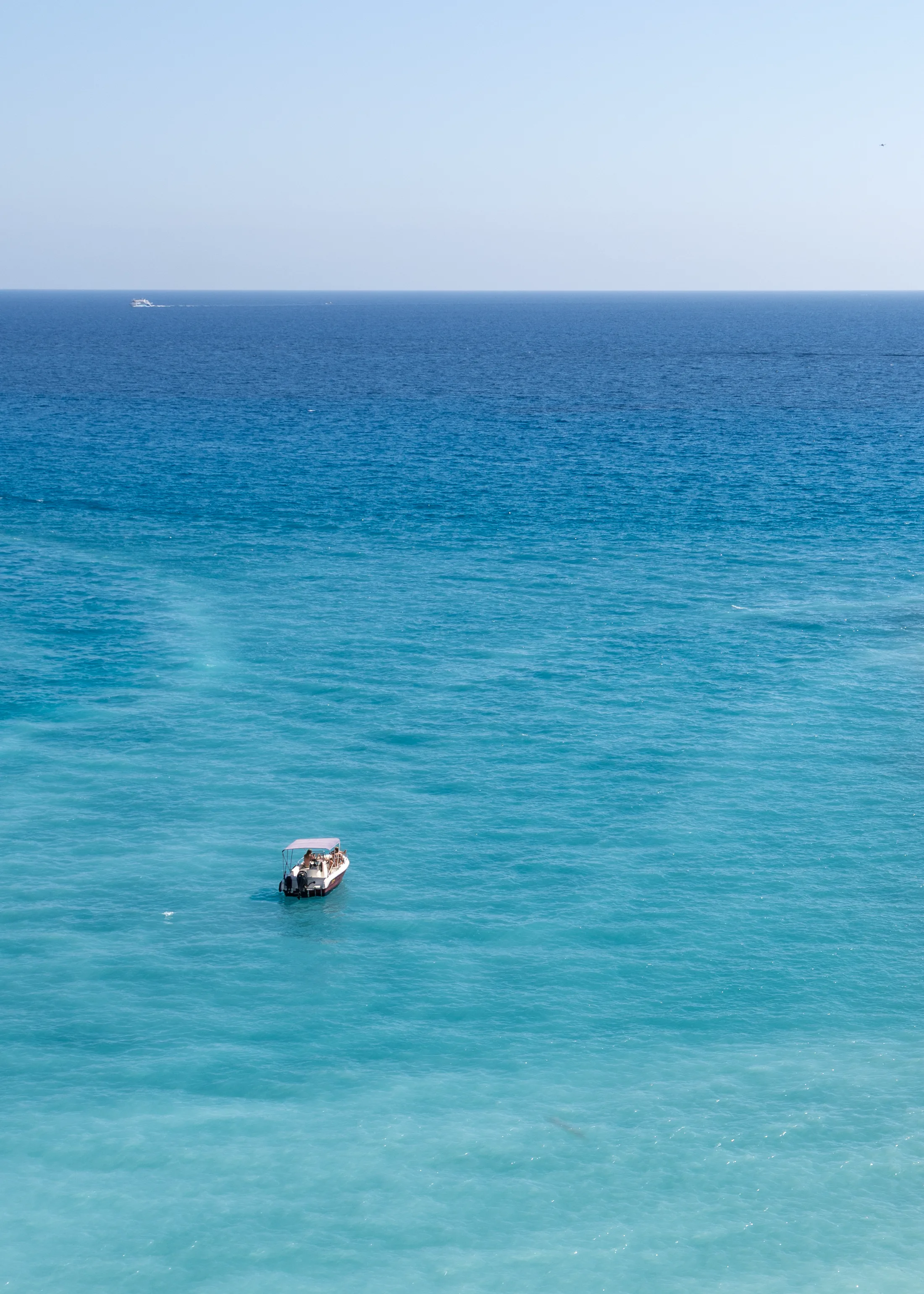 Small boat, open water