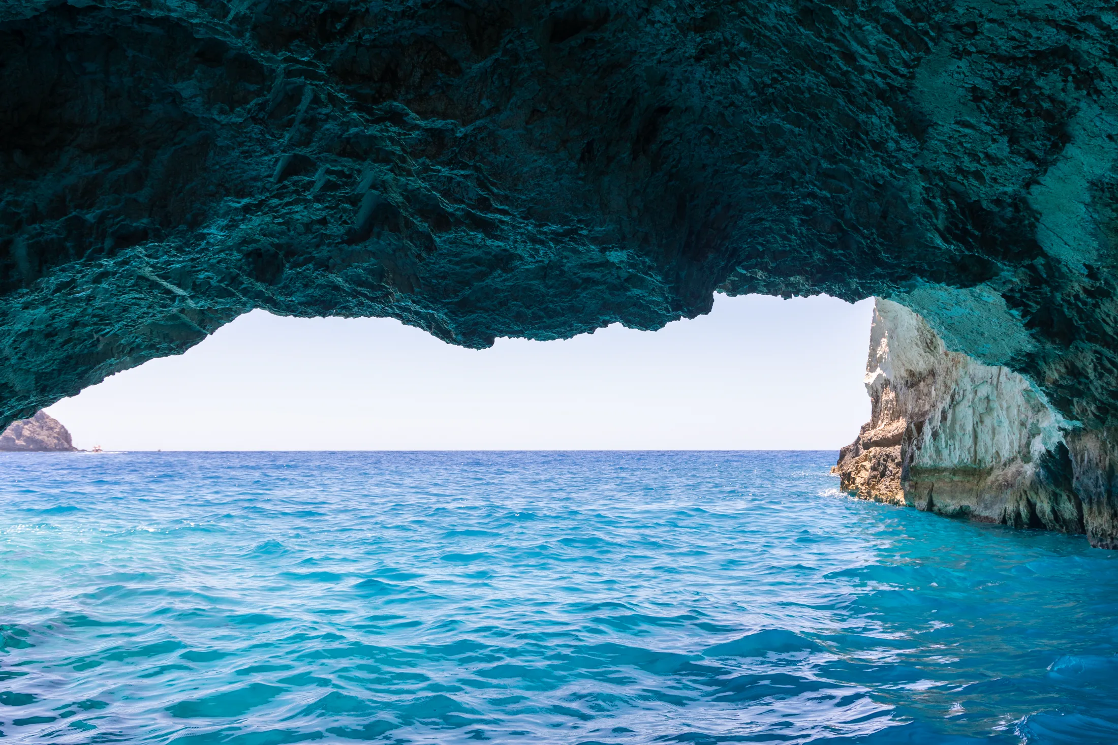 Outside the cave